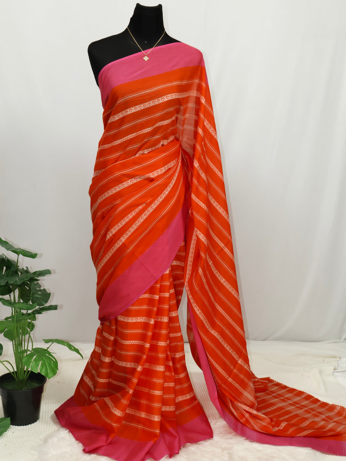 Dhanyakali woven cotton saree-S114