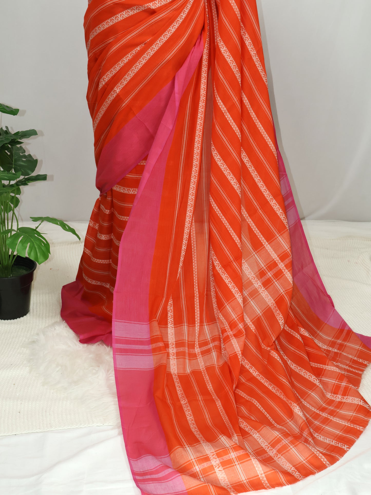 Dhanyakali woven cotton saree-S114