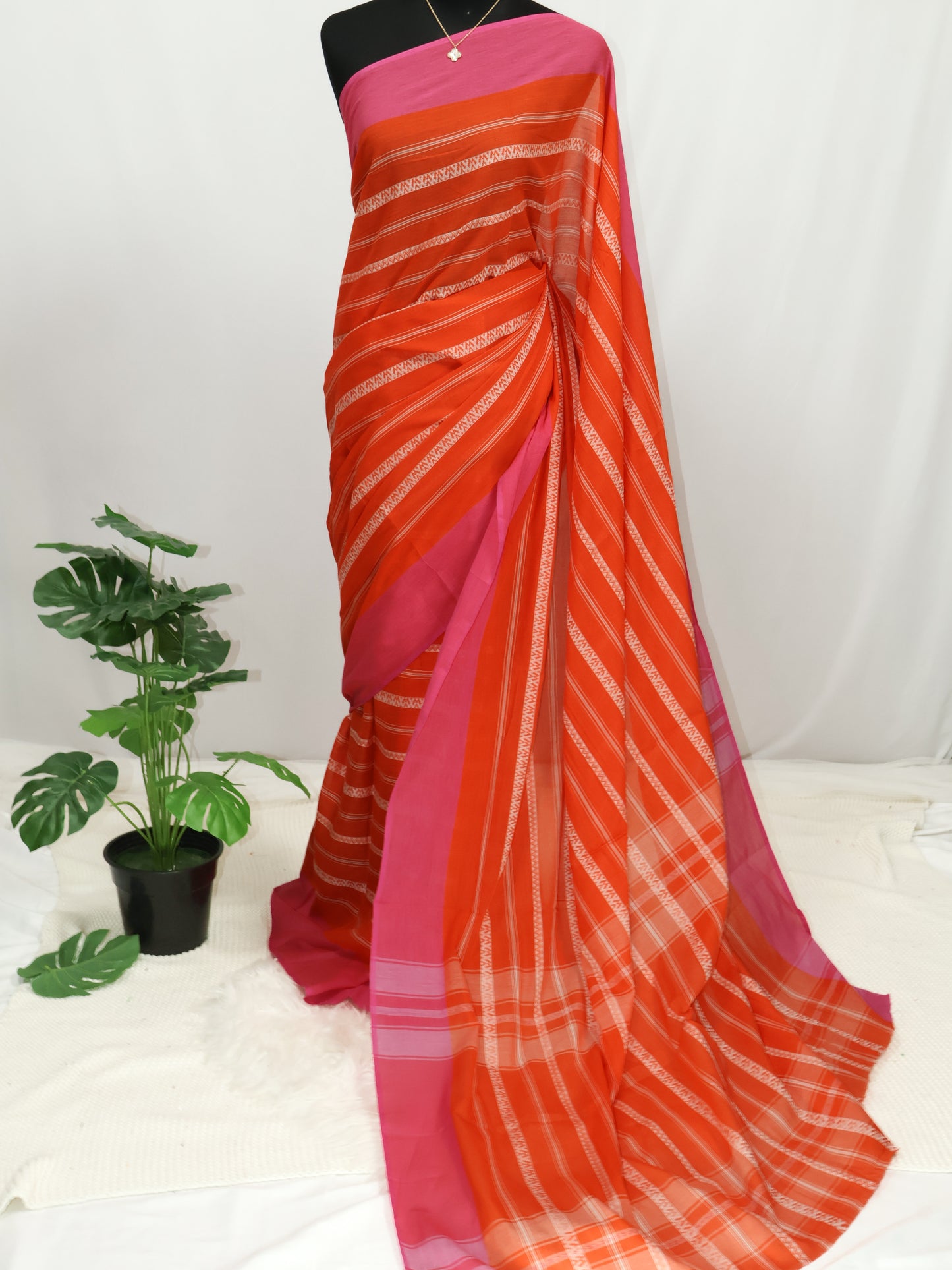 Dhanyakali woven cotton saree-S114