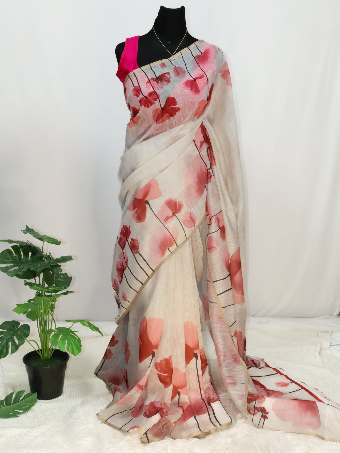 Chanderi cotton silk saree-S110