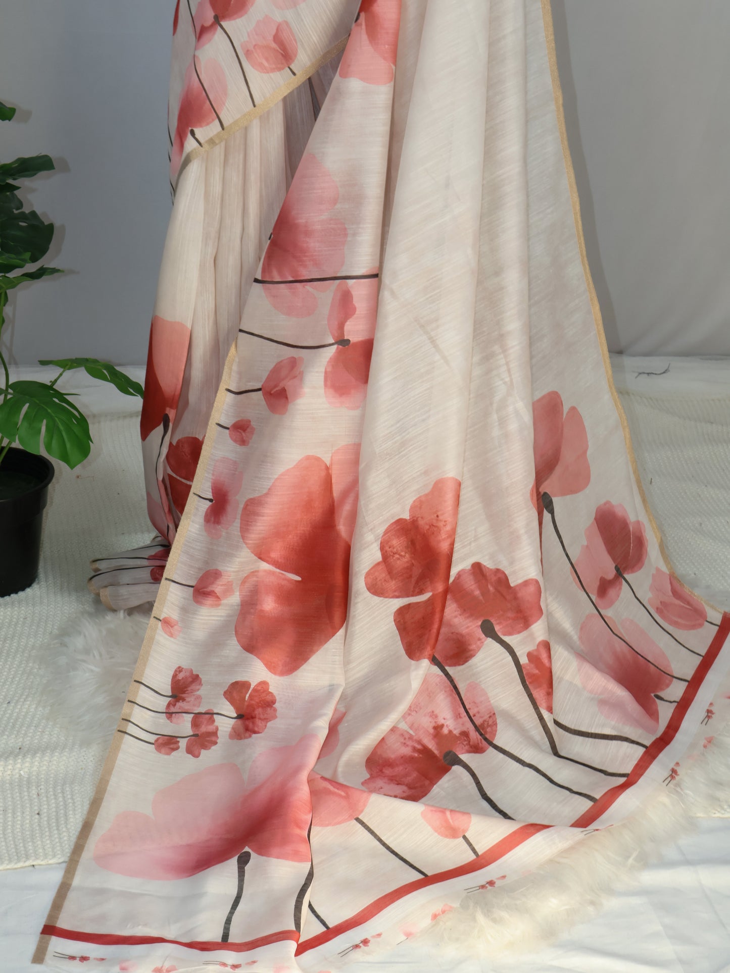 Chanderi cotton silk saree-S110