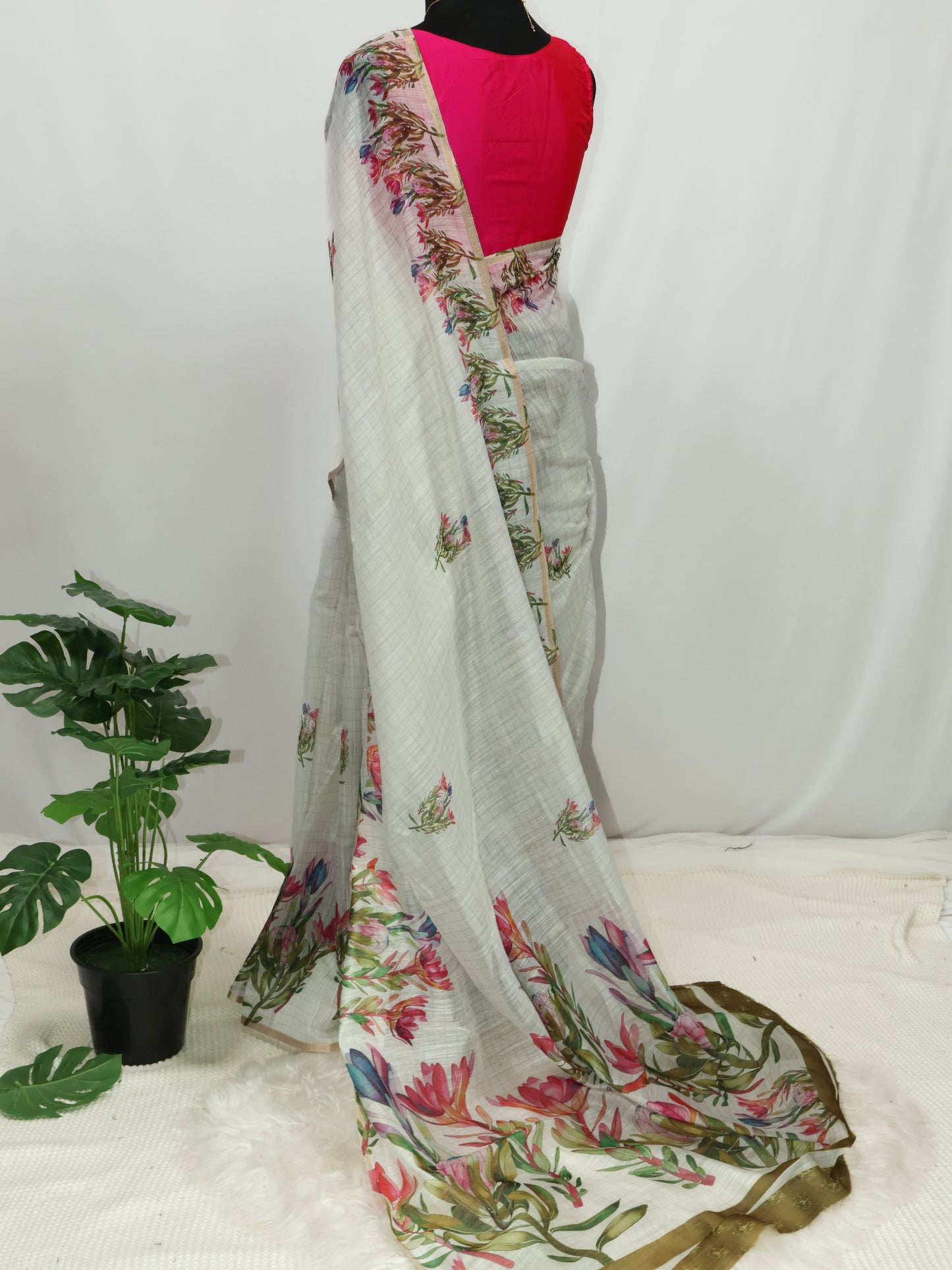 Chanderi cotton silk saree-S111