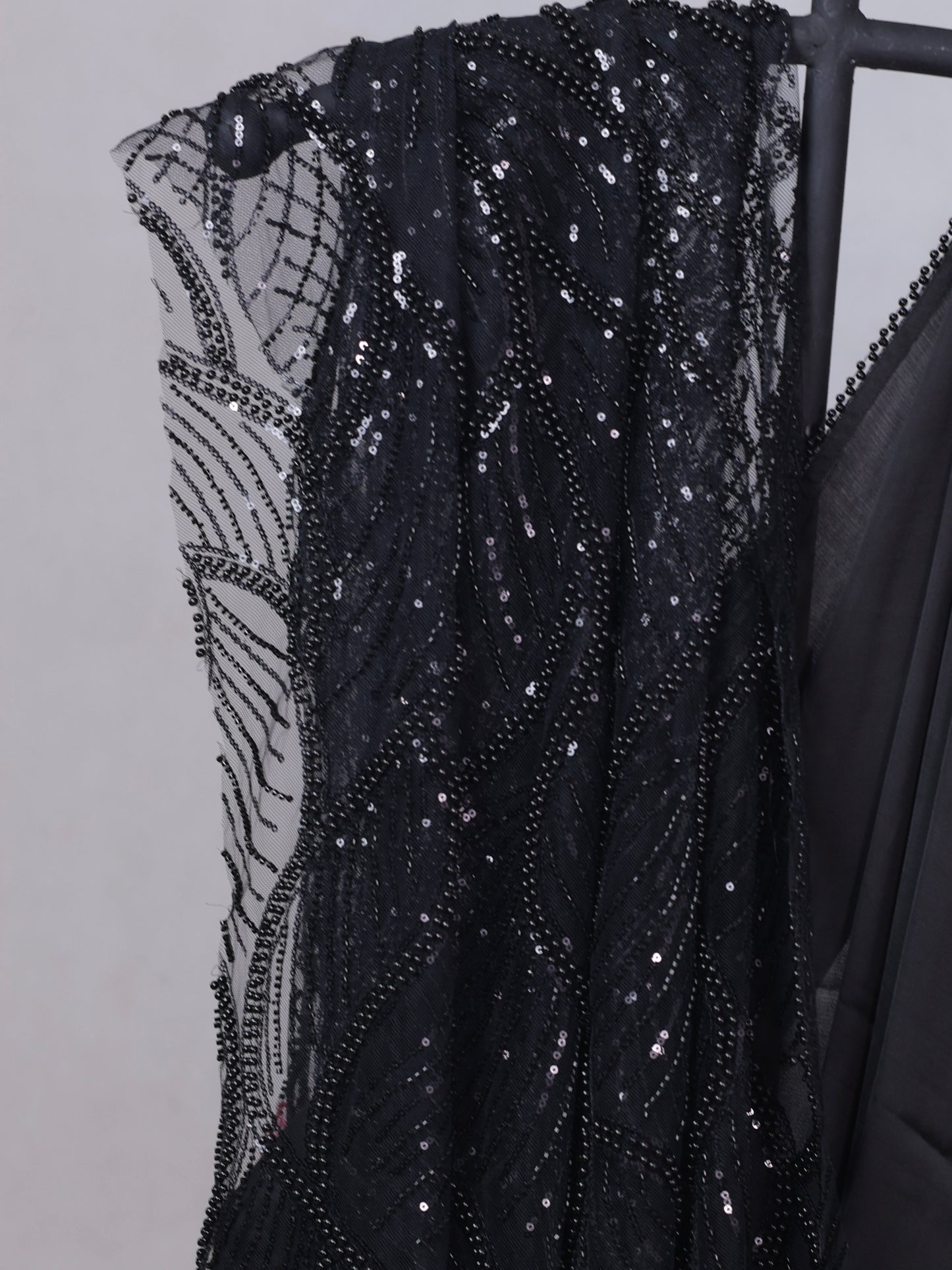 Black Midnight Edit- modal satin silk saree