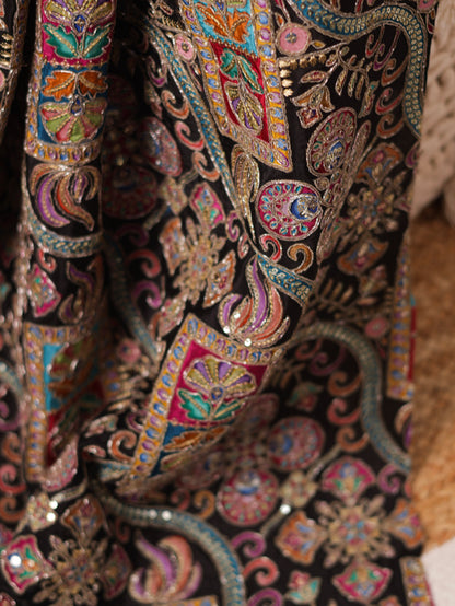 Classic whisper- Black Crepe Silk Saree