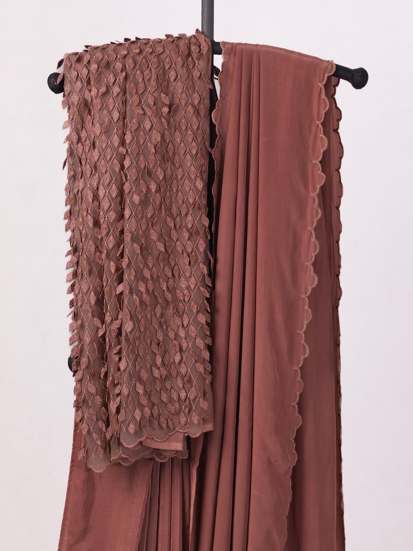 Chocolate Luxe -Premium Crepe Silk Saree with Designer Imported Blouse