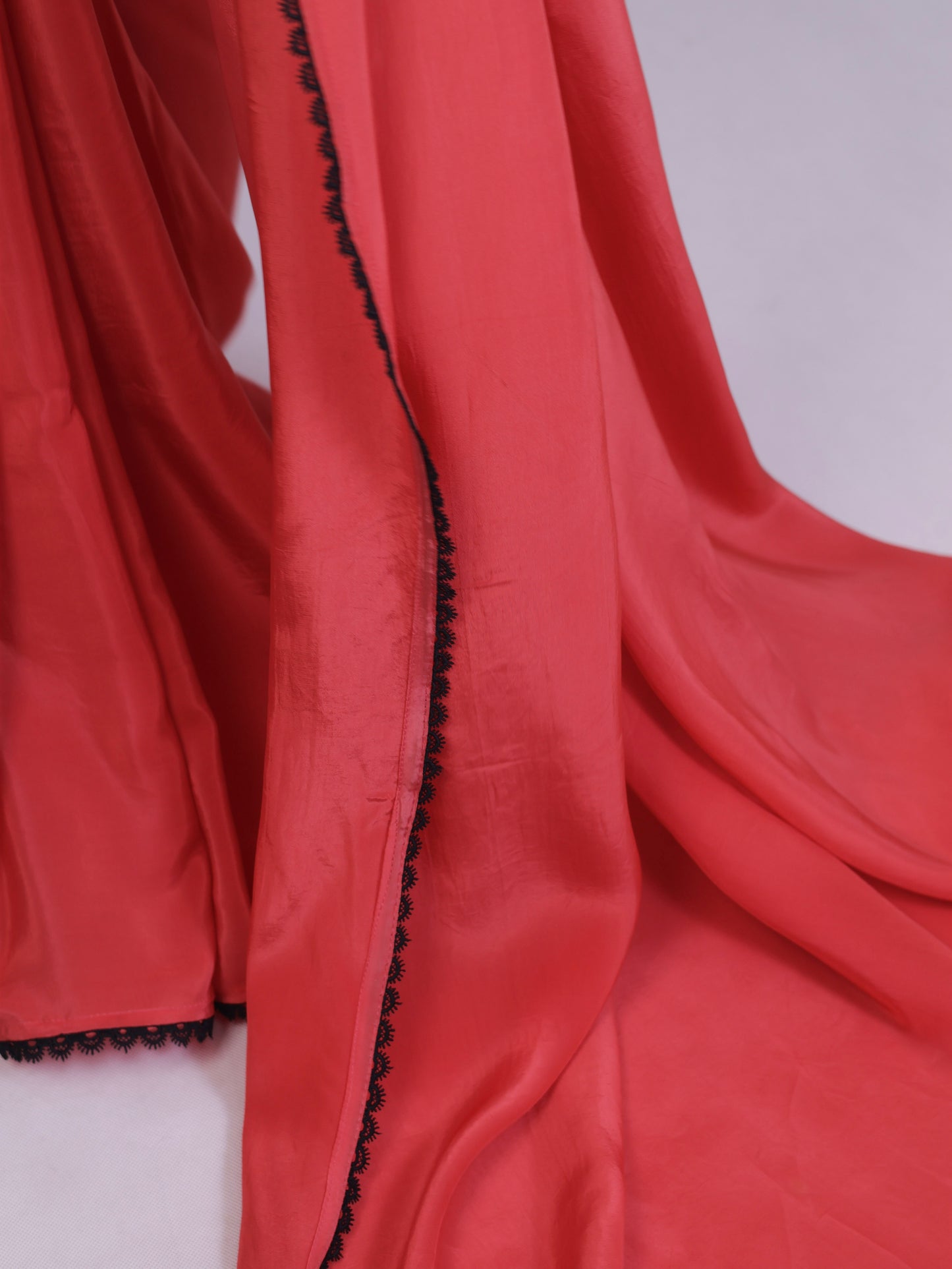 Peach Charm – Crepe silk Saree with designer blouse