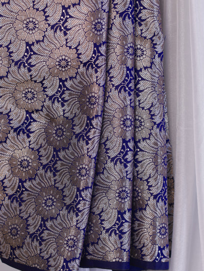 Moonlit Silver Tissue Saree with brocade blouse