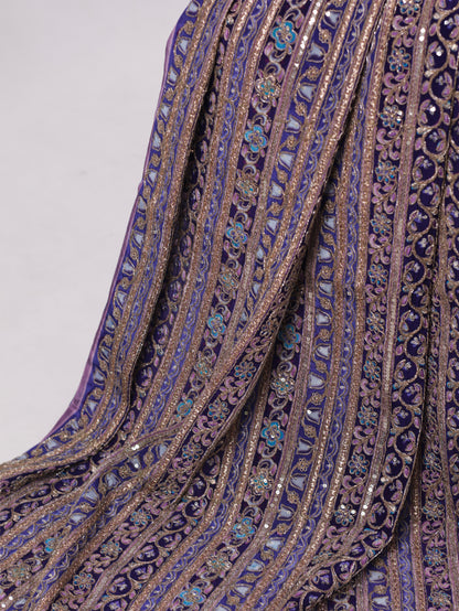 Classic Whisper – Purple Crepe silk saree