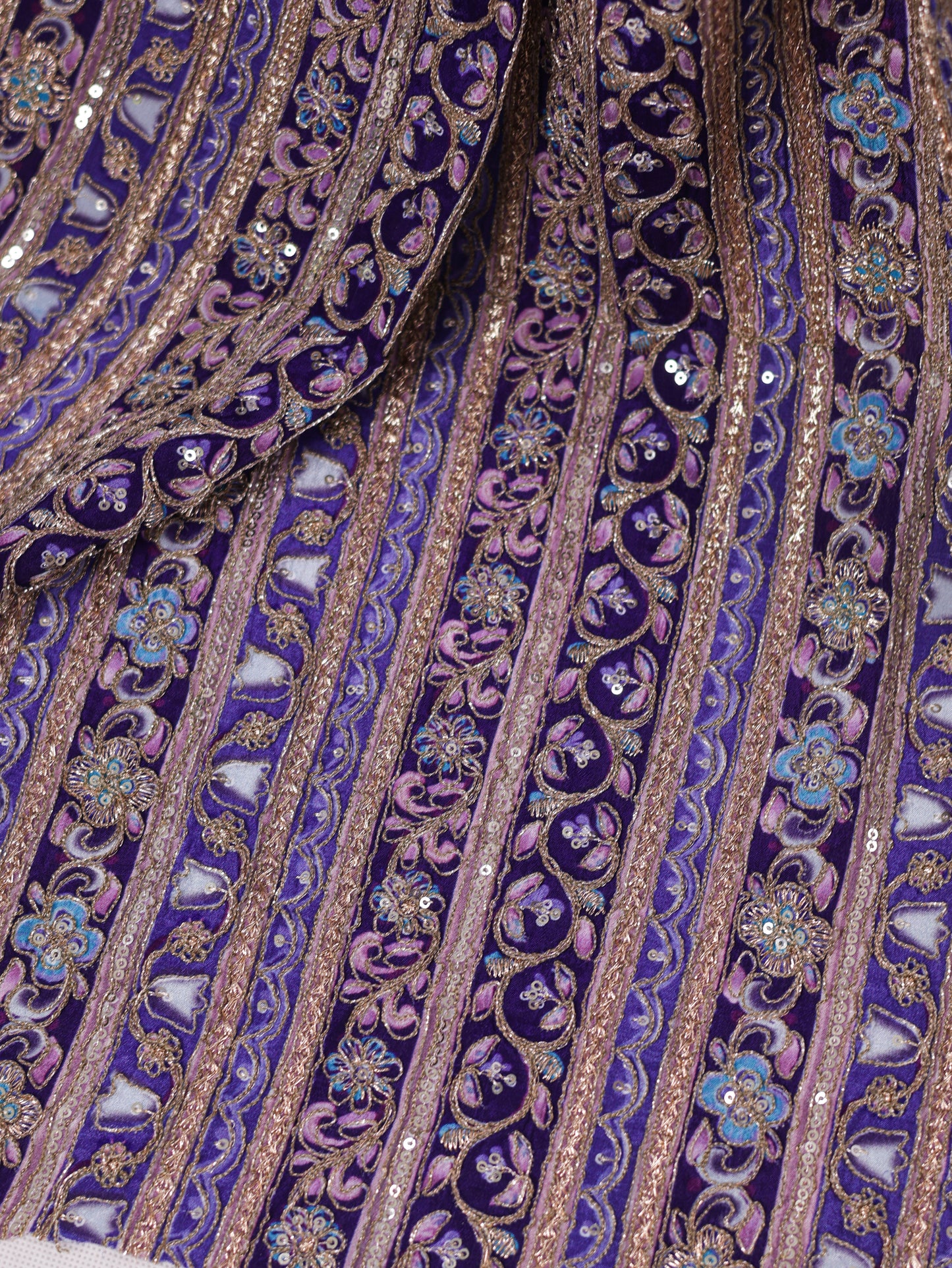 Classic Whisper – Purple Crepe silk saree