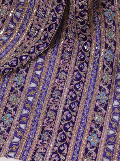 Classic Whisper – Purple Crepe silk saree