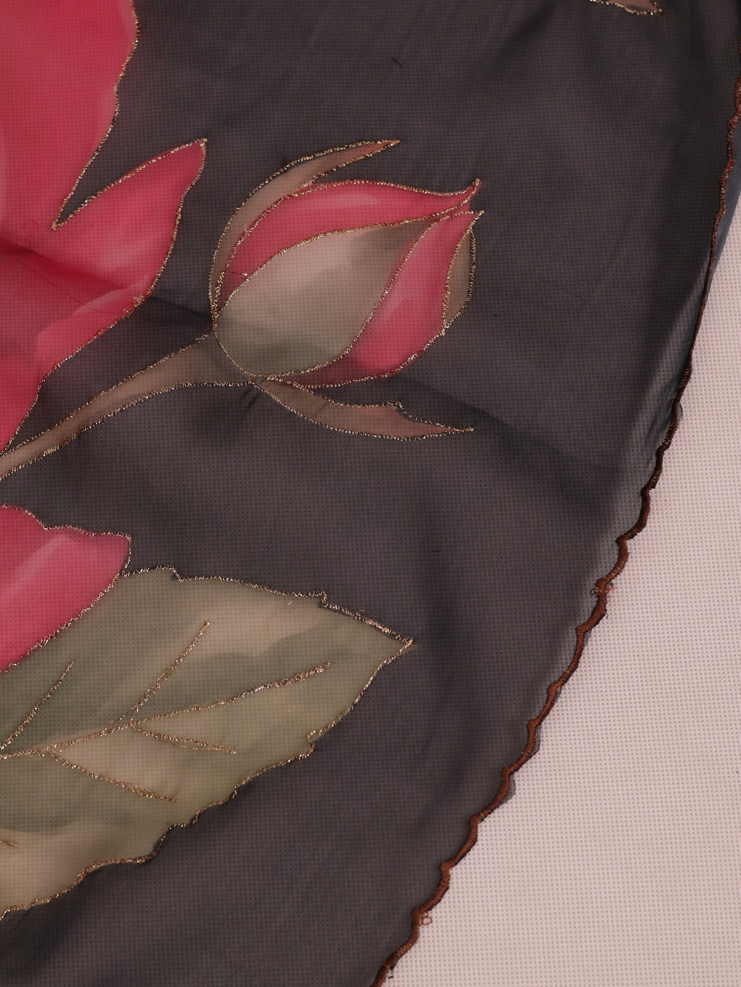 Organza silk saree Black