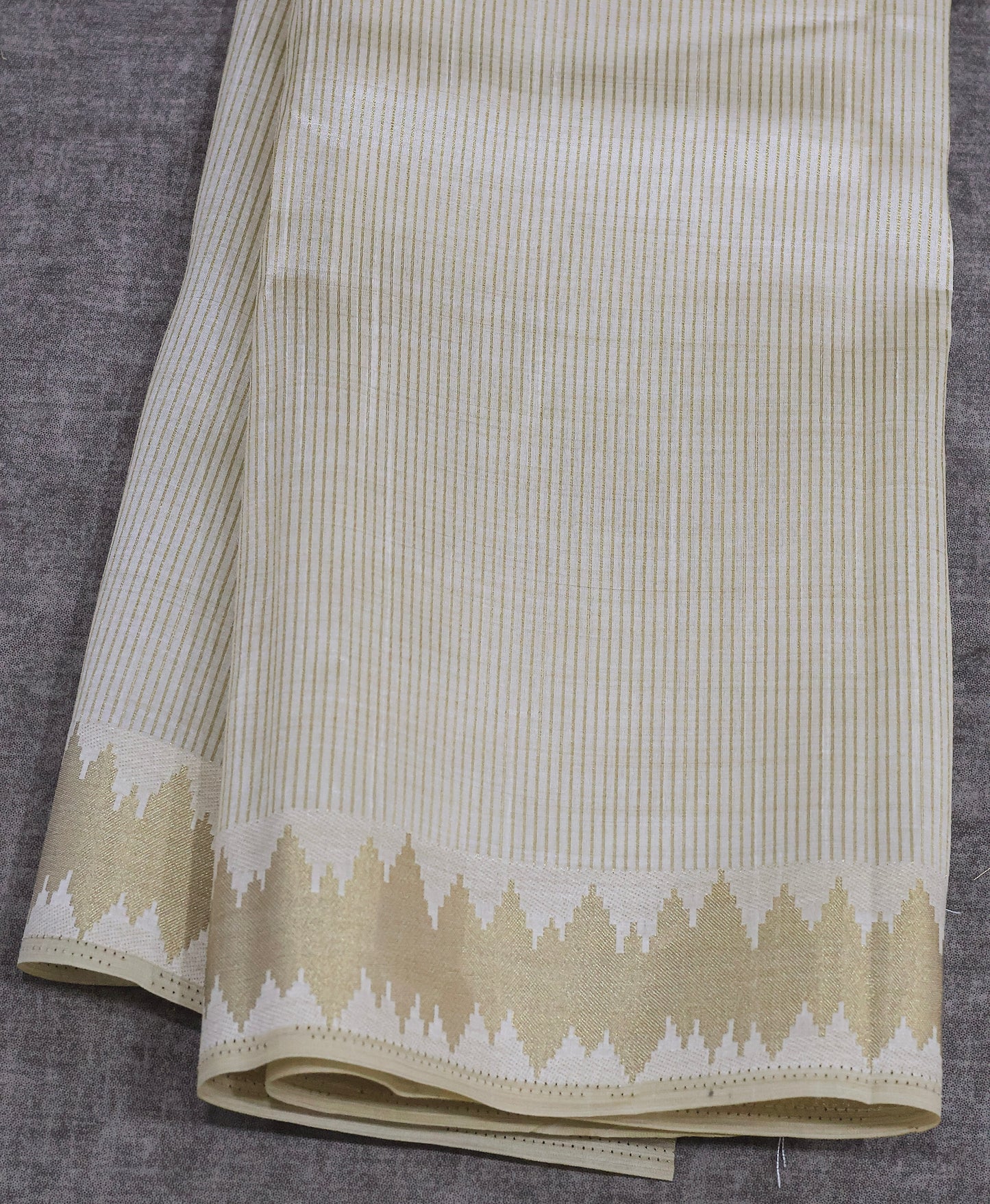 Kerala silk saree golden -S240