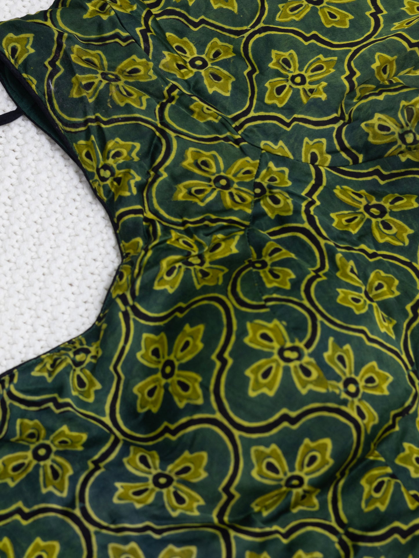 Modal silk  ajrakh ready made blouse-B101