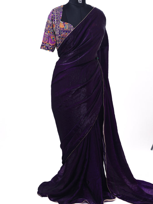 Violet raha silk saree  -S259