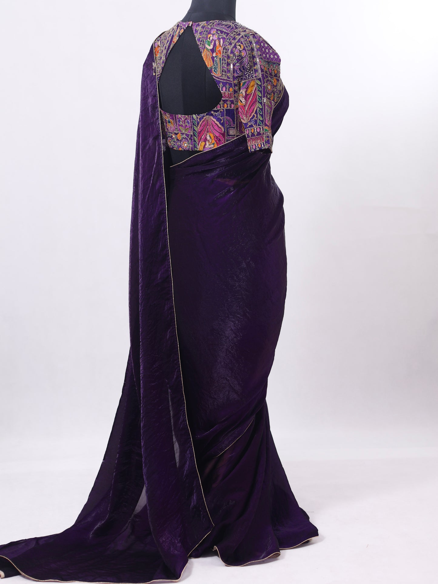 Violet raha silk saree  -S259