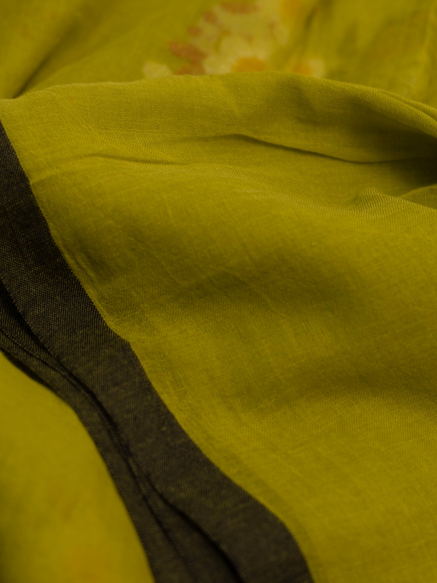 Butterfly embroidered green mul cotton saree-S183