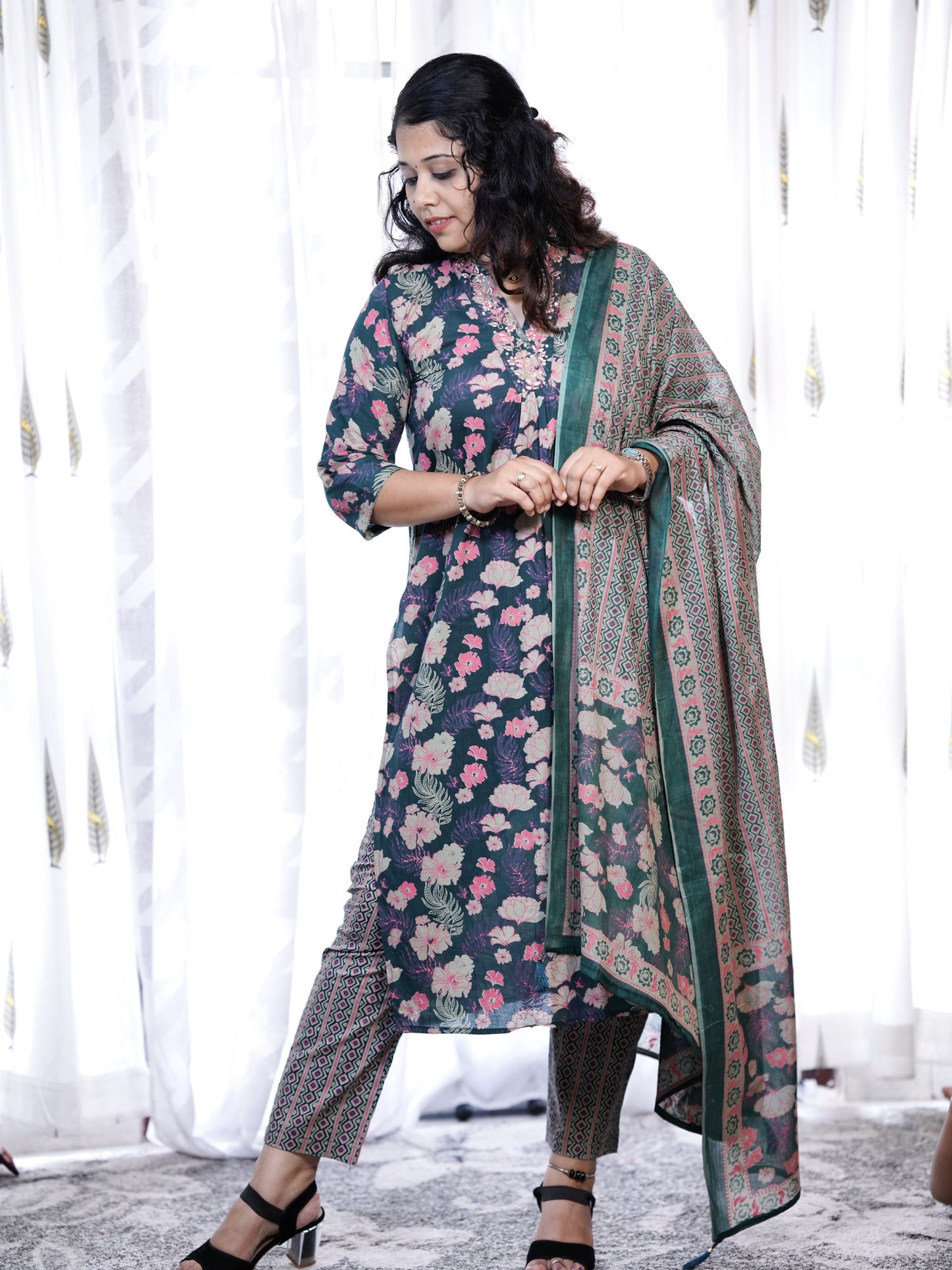 Cotton salwar suit- S175