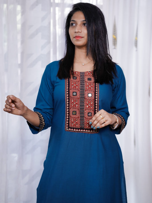 Gaji cotton kurti- K167