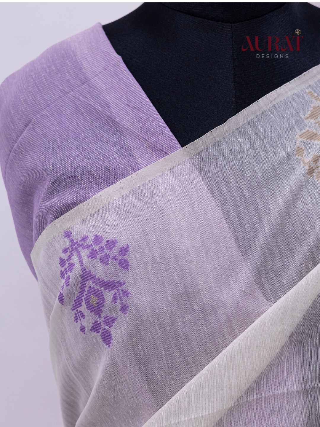 Cotton silk saree off white -S245(L)