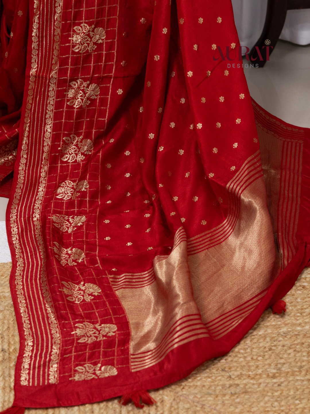 Dola silk saree Red -S234(R)