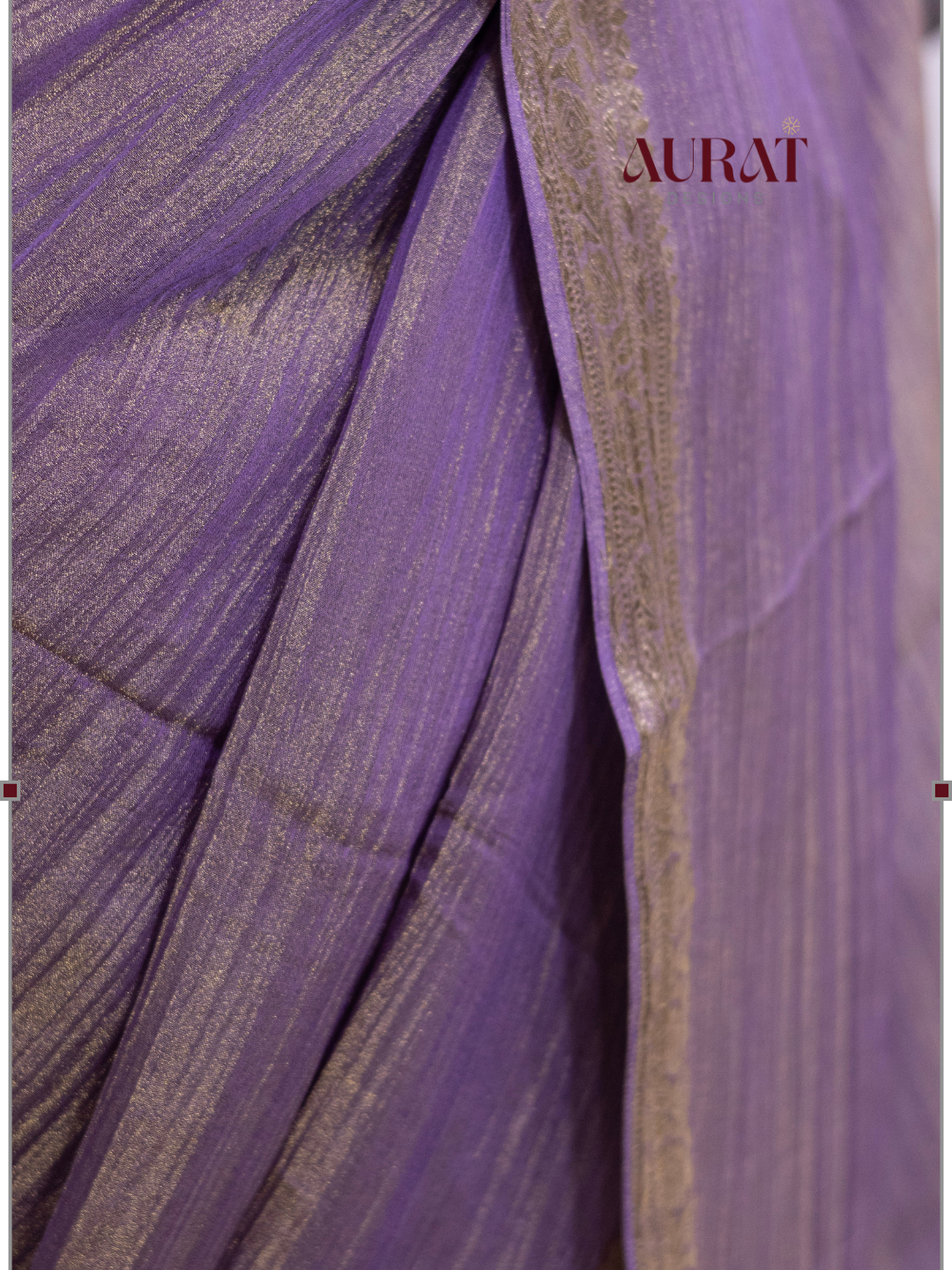 Crushed Tissue silk saree lavender -S235(L)