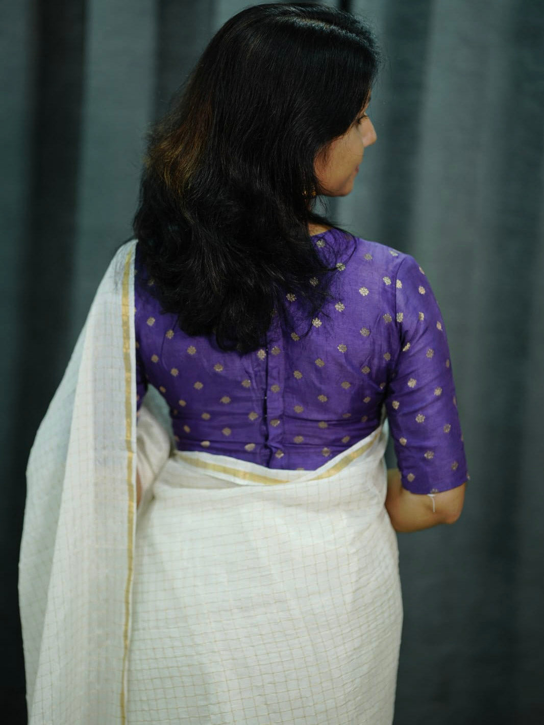 Viscose organza silk saree  -S253