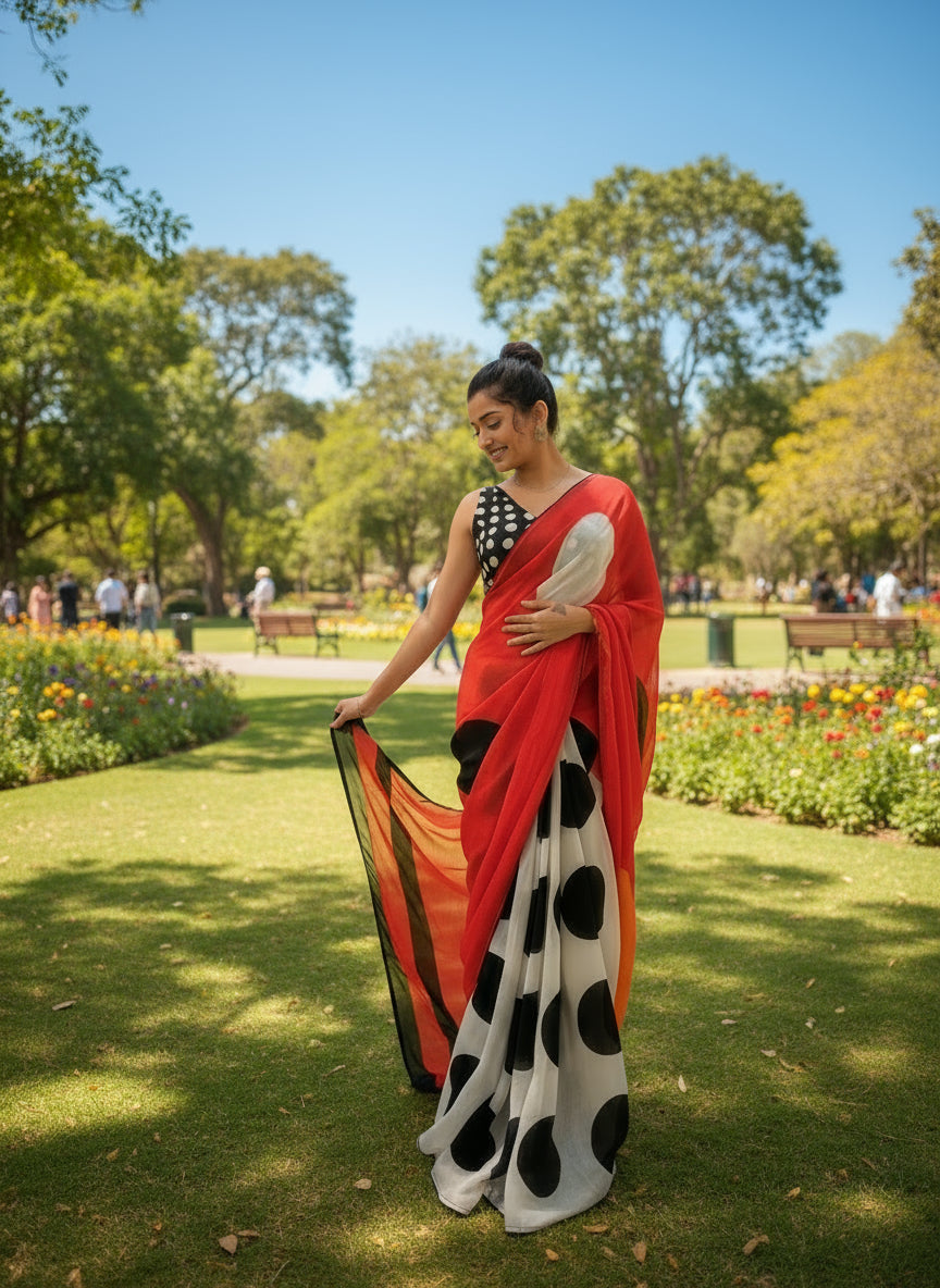 Pure organza silk saree  -S252