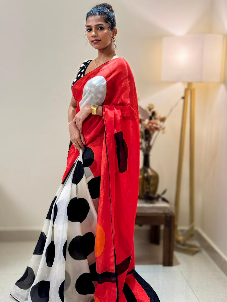 Pure organza silk saree  -S252