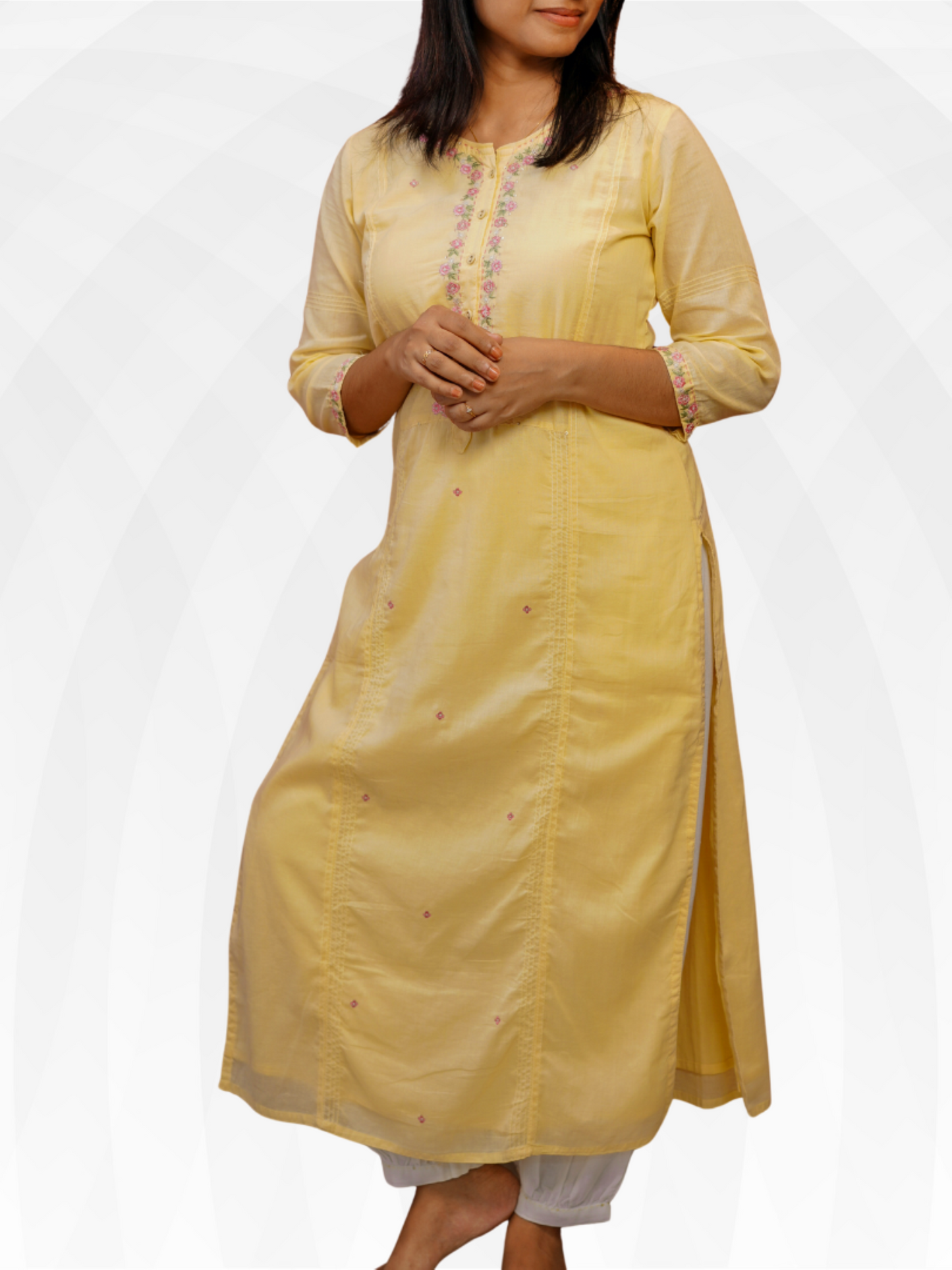 Cotton kurti pant set- C190