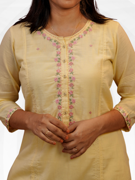 Cotton kurti pant set- C190