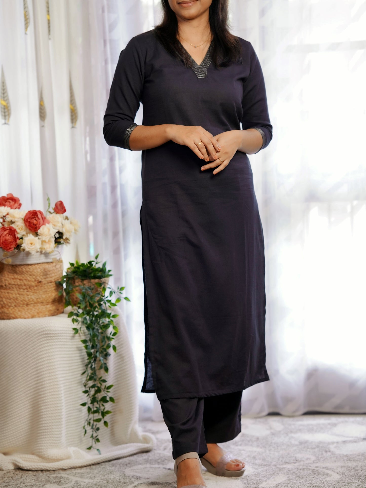 Cotton kurti pant set-C182