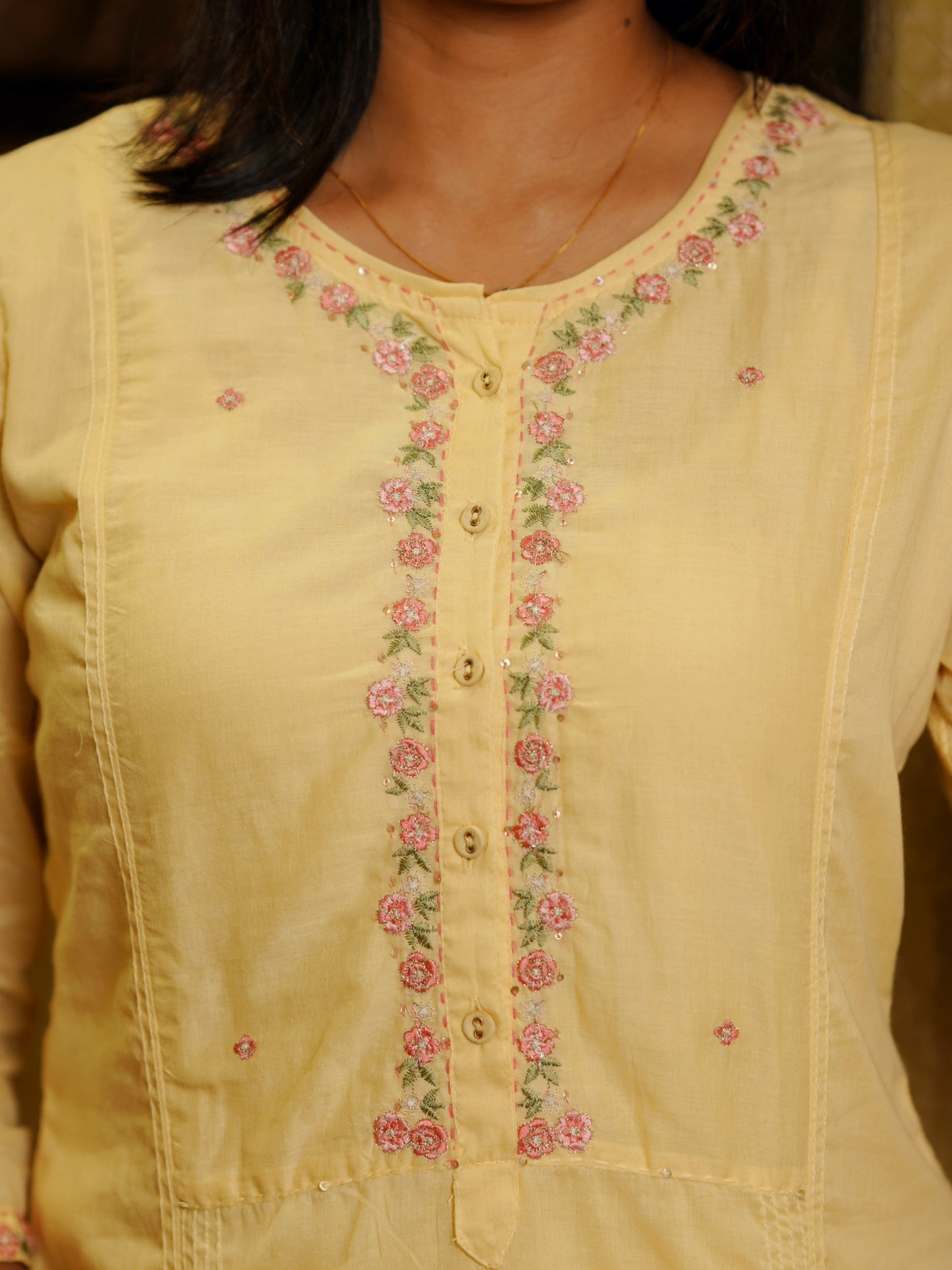 Cotton kurti pant set- C190